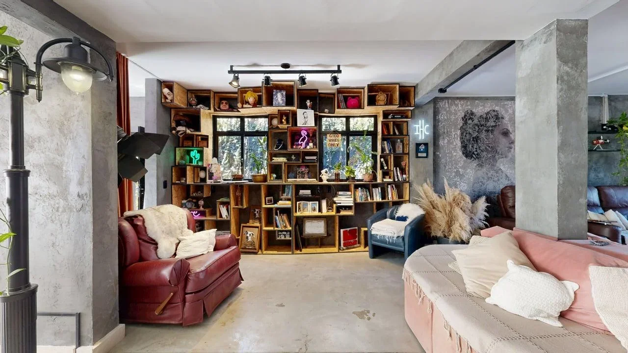 Cinematic House Jurerê - Living Room & Library