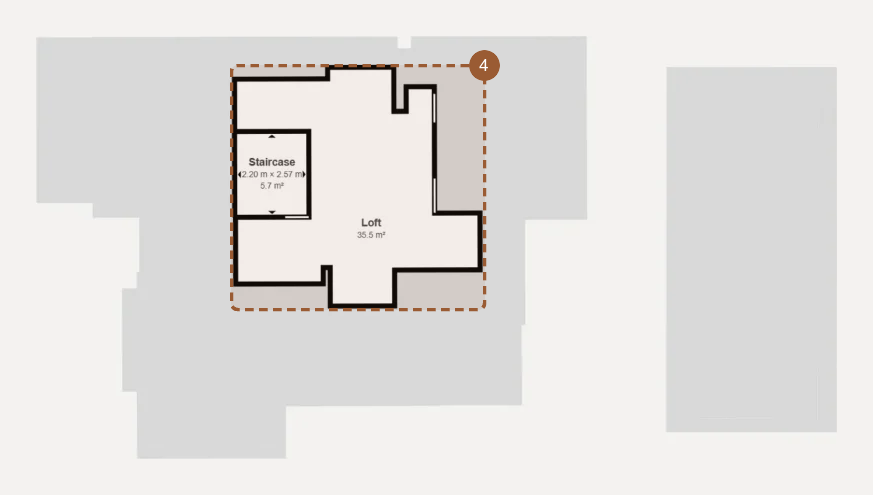 Loft floor plan, Cinematic House Jurerê